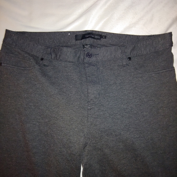 EUC Plus Size Calvin Klein Jeans Gray 5-Pocket Stretch Ponte Jeggings – Size 16 - Picture 3 of 10